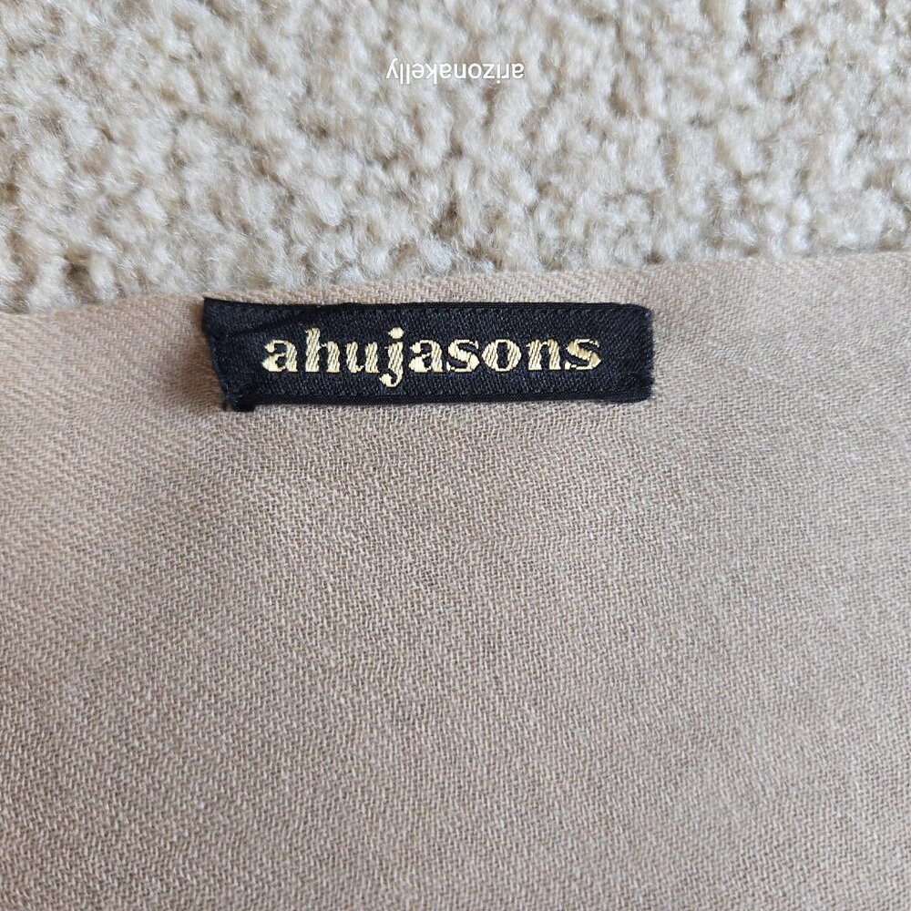 NWOT Ahujasons Wool Scarf Chain Stitch Embroidery - Picture 16 of 17